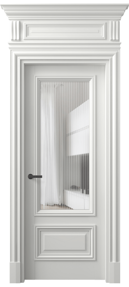 Межкомнатная дверь Антик 7306 Матовый светло-серый Рифлёное стекло "Мору", триплекс Цена 245060 сом | Volhovec