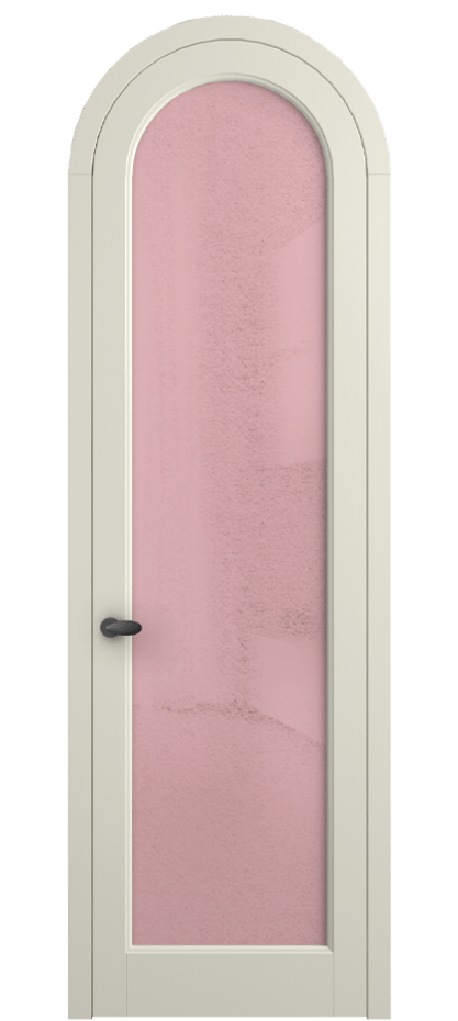Межкомнатная дверь Палаццо 6814 Матовый молочно-белый Фактурное розовое стекло "Лёд", триплекс Цена 190970 сом | Volhovec
