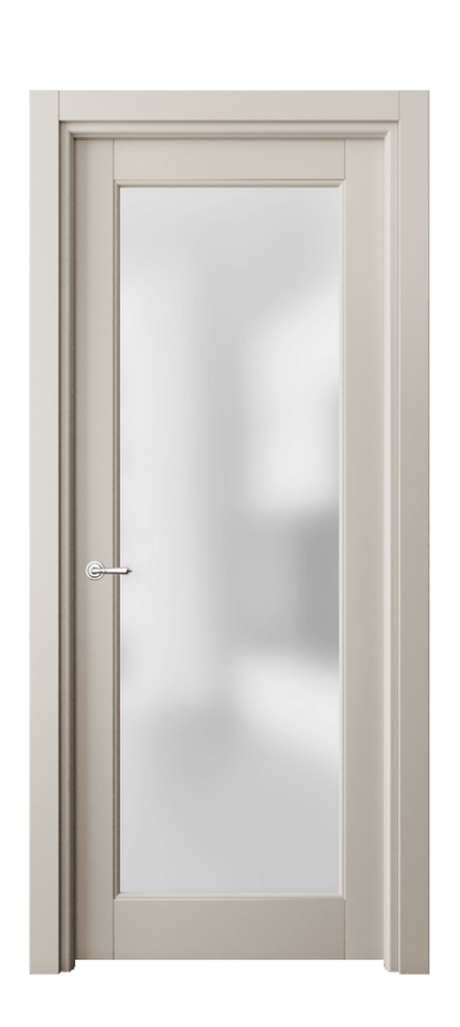 Межкомнатная дверь Тоскана Литера 6300 Матовый светло-бежевый Сатинированное стекло Цена 134390 сом | Volhovec