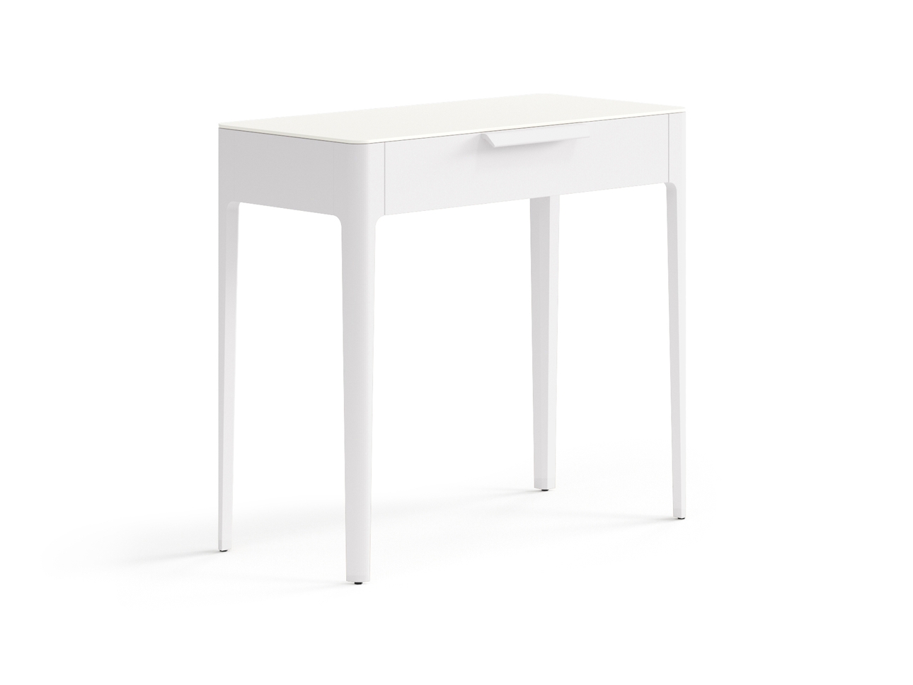 Консоль Piega 1 ящик Матовый пудровый белый