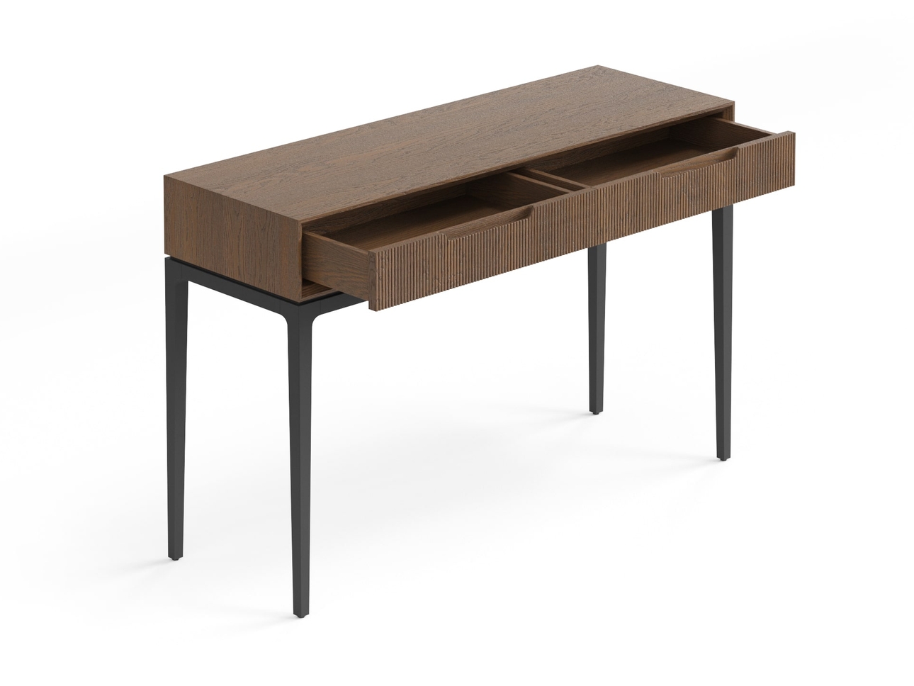 Консоль Velvet 2 ящика дуб каштановый матовый