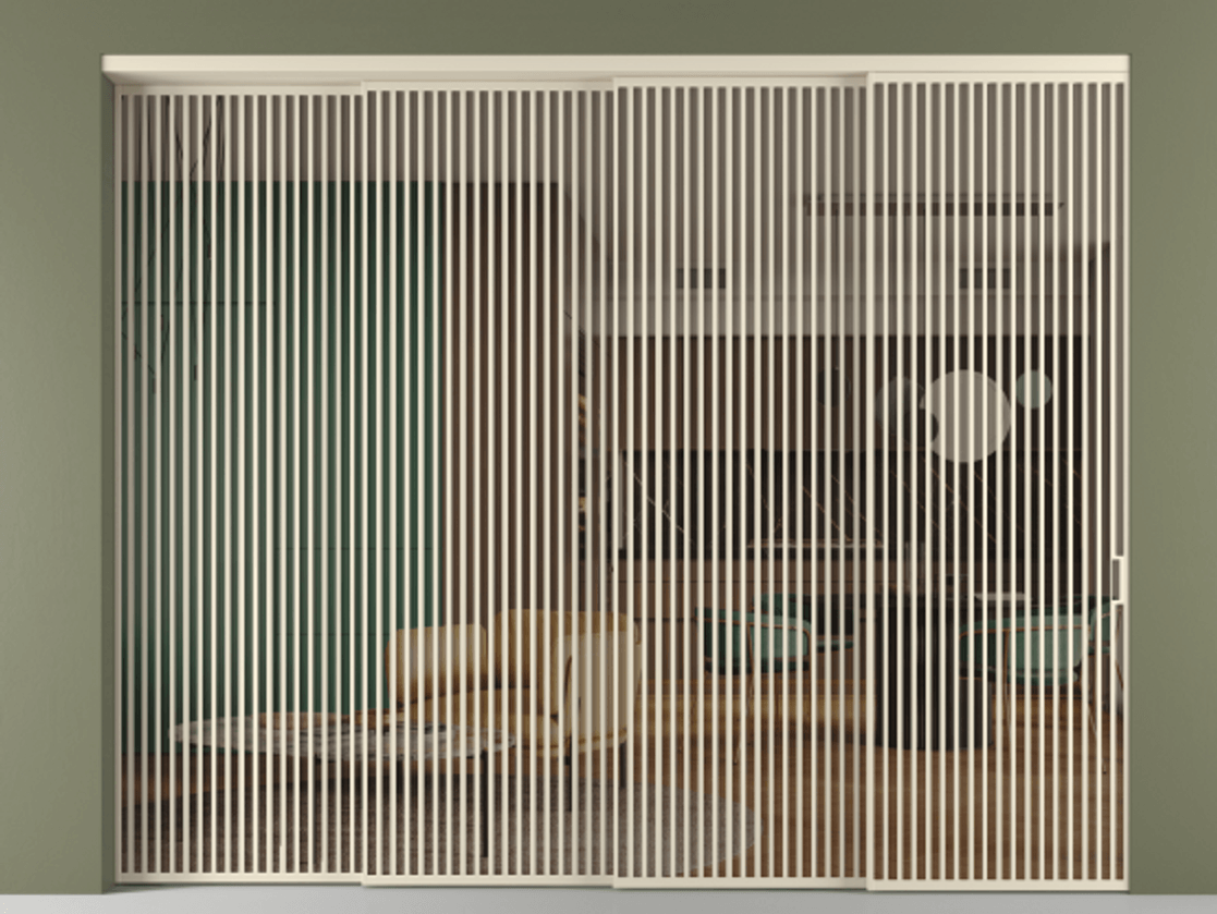 Перегородка Формато внутри проёма 4 створки с синхронным механизмом АЛПР 040.06 Алюминий бежево-серый Прозрачное бронзовое стекло, триплекс. Цена 1131780 сом 1. Полотно 4 шт. (800/2100 мм)
2. Комплект установки раздвижной системы
3. Базовый комплект фурнитуры
4. Комплект фурнитуры телескопик синхро-3
5. Ручка Рондо. Фабрика дверей Волховец 8 (800) 551 43 19 Перегородка Формато внутри проёма 4 створки с синхронным механизмом АЛПР 040.06 Алюминий бежево-серый Прозрачное бронзовое стекло, триплекс Цена 1131780 сом | Volhovec