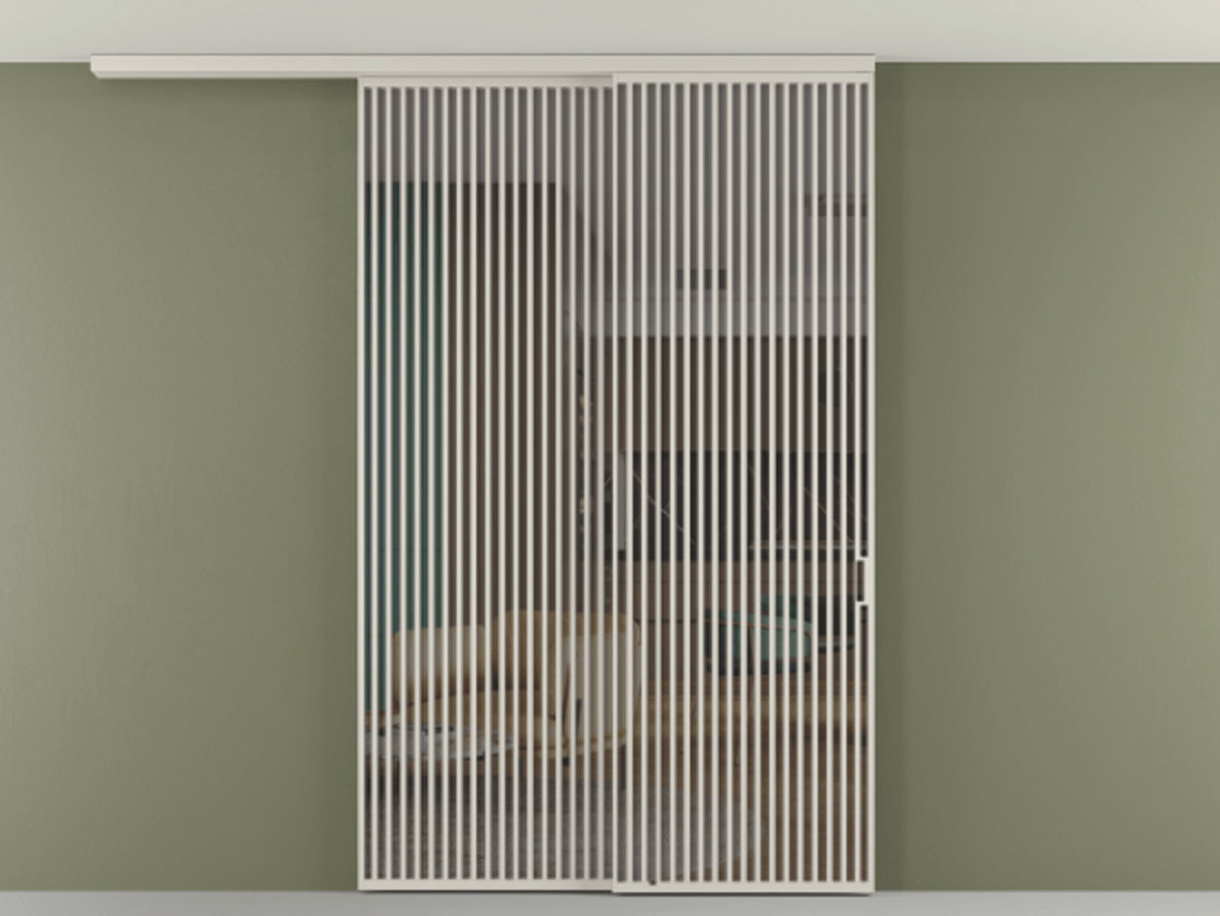 Перегородка Формато вдоль стены на потолок 2 створки с синхронным механизмом АЛПР 040.06 Алюминий облачно-серый Прозрачное серое стекло, триплекс. Цена 655860 сом 1. Полотно 2 шт. (800/2100 мм)
2. Комплект установки раздвижной системы
3. Базовый комплект фурнитуры
4.Ручка Рондо. Фабрика дверей Волховец 8 (800) 551 43 19 Перегородка Формато вдоль стены на потолок 2 створки с синхронным механизмом АЛПР 040.06 Алюминий облачно-серый Прозрачное серое стекло, триплекс Цена 655860 сом | Volhovec