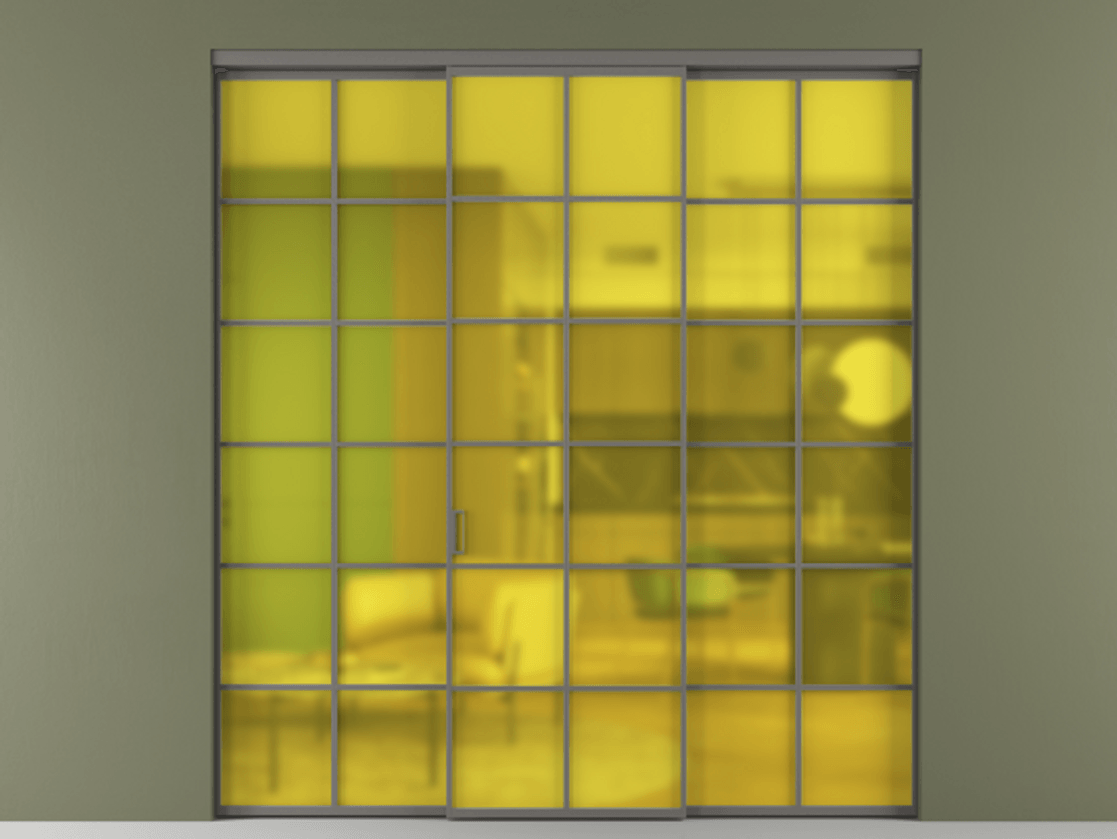 Перегородка Формато внутри проёма 3 створки АЛПР 040.05 Алюминий классический серый Сатинированное жёлтое стекло, триплекс. Цена 371030 сом 1. Полотно 3 шт. (800/2100 мм)
2. Комплект установки раздвижной системы
3. Базовый комплект фурнитуры
4.Ручка Рондо. Фабрика дверей Волховец 8 (800) 551 43 19 Перегородка Формато внутри проёма 3 створки АЛПР 040.05 Алюминий классический серый Сатинированное жёлтое стекло, триплекс Цена 371030 сом | Volhovec