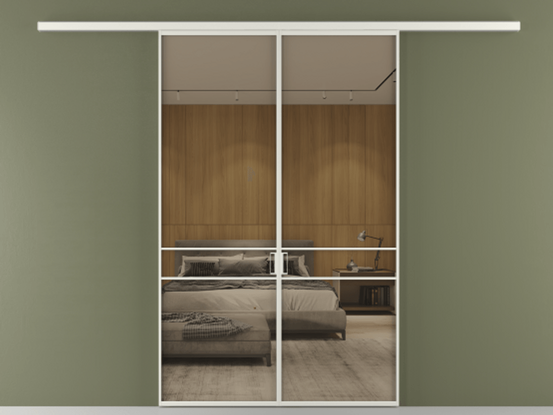 Перегородка Formato вдоль стены 2 створки АЛПР 040.02 Алюминий серый Рефлективное бронзовое стекло "Stopsol", калёное. Цена 362540 сом 1. Полотно 2 шт. (800/2100 мм)
2. Комплект установки раздвижной системы
3. Базовый комплект фурнитуры
4.Ручка RONDO
. Фабрика дверей Волховец 8 (800) 551 43 19 Перегородка Formato вдоль стены 2 створки АЛПР 040.02 Алюминий серый Рефлективное бронзовое стекло "Stopsol", калёное Цена 362540 сом | Volhovec