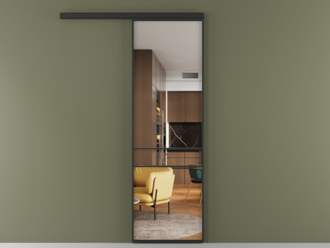 Перегородка Formato вдоль стены одностворчатая #VENDORCODE# #FURNISH# #GLASS# Цена #PRICE# #CURRENCY#  | Volhovec