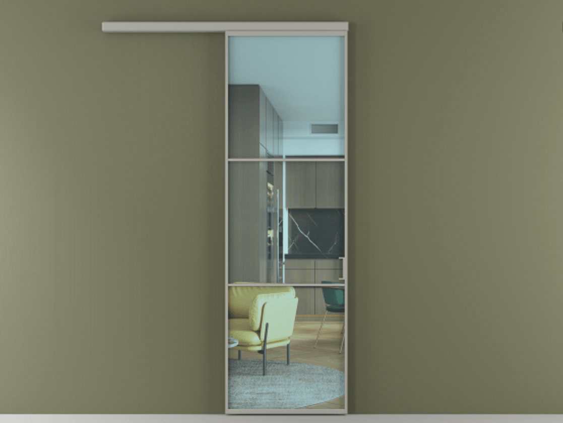 Перегородка Formato вдоль стены одностворчатая #VENDORCODE# #FURNISH# #GLASS# Цена #PRICE# #CURRENCY#  | Volhovec