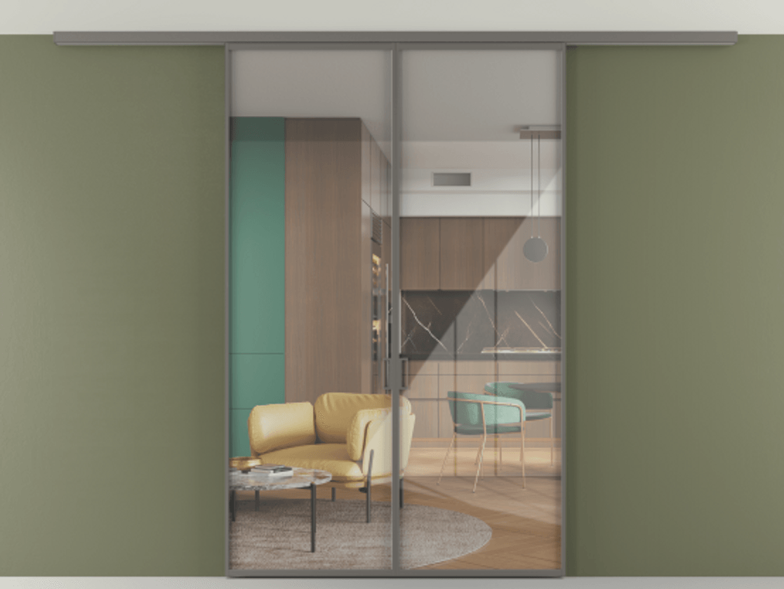 Перегородка Формато вдоль стены на потолок 2 створки АЛПР 040.01 Алюминий классический серый Рефлективное прозрачное стекло "Стопсол", калёное. Цена 288540 сом 1. Полотно 2 шт. (800/2100 мм)
2. Комплект установки раздвижной системы
3. Базовый комплект фурнитуры
4.Ручка Рондо. Фабрика дверей Волховец 8 (800) 551 43 19 Перегородка Формато вдоль стены на потолок 2 створки АЛПР 040.01 Алюминий классический серый Рефлективное прозрачное стекло "Стопсол", калёное Цена 288540 сом | Volhovec