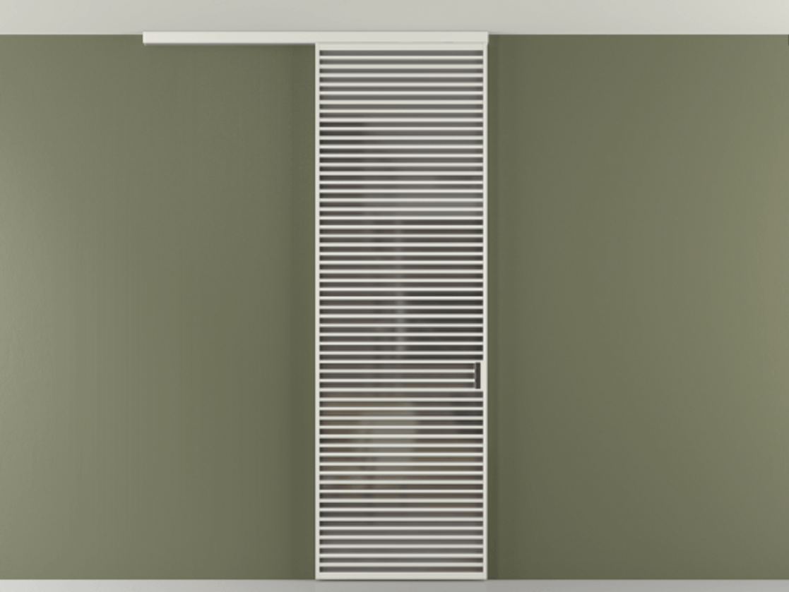 Перегородка Формато вдоль стены на потолок 1 створка АЛПР 040.07 Алюминий серый Сатинированное серое стекло, триплекс Цена 272600 сом | Volhovec