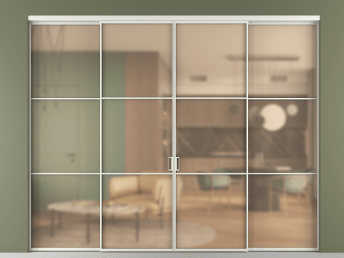 Перегородка Formato внутри проёма четырёхстворчатая #VENDORCODE# #FURNISH# #GLASS# Цена #PRICE# #CURRENCY#  | Volhovec