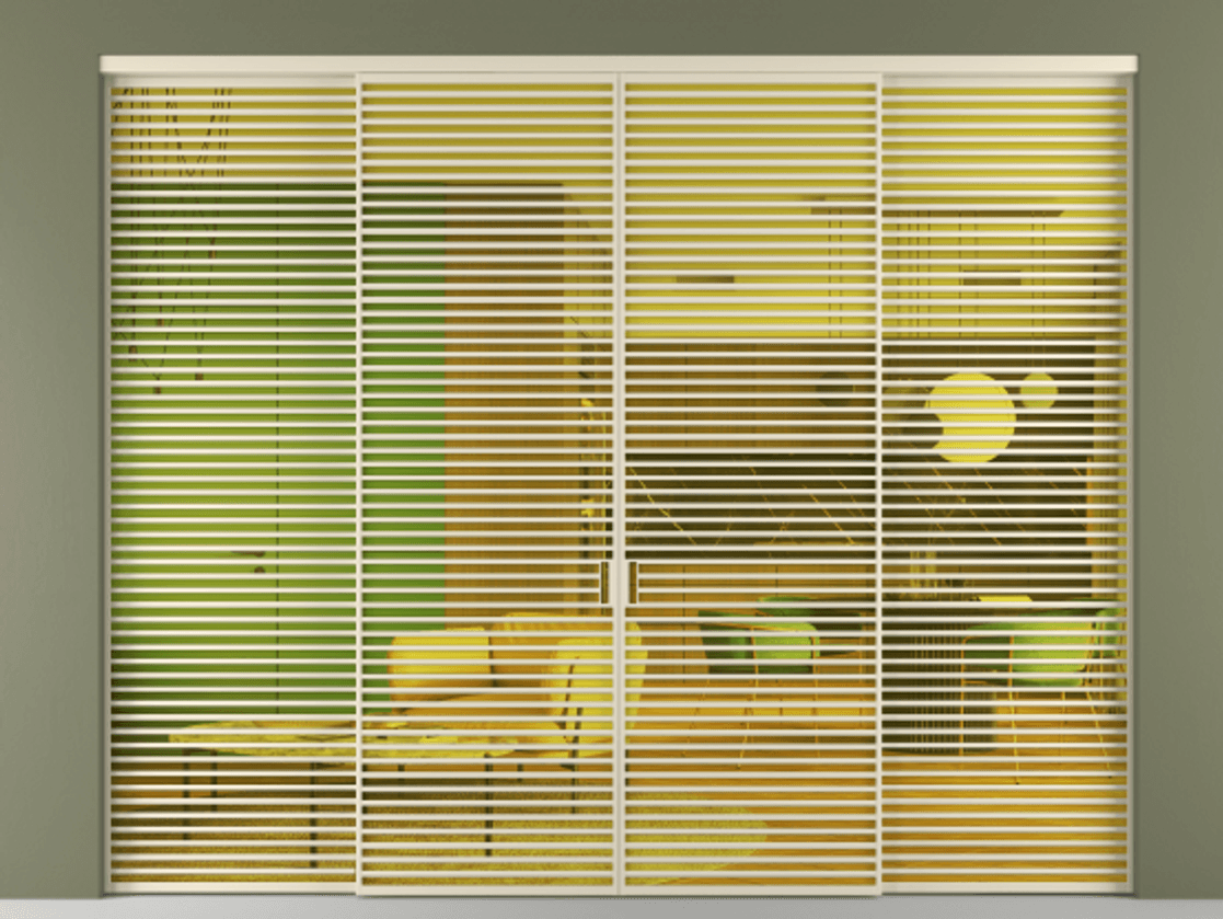 Перегородка Formato внутри проёма 4 створки АЛПР 040.07 Алюминий бежево-серый Прозрачное жёлтое стекло, триплекс Цена 160207600 so'm  | Volhovec