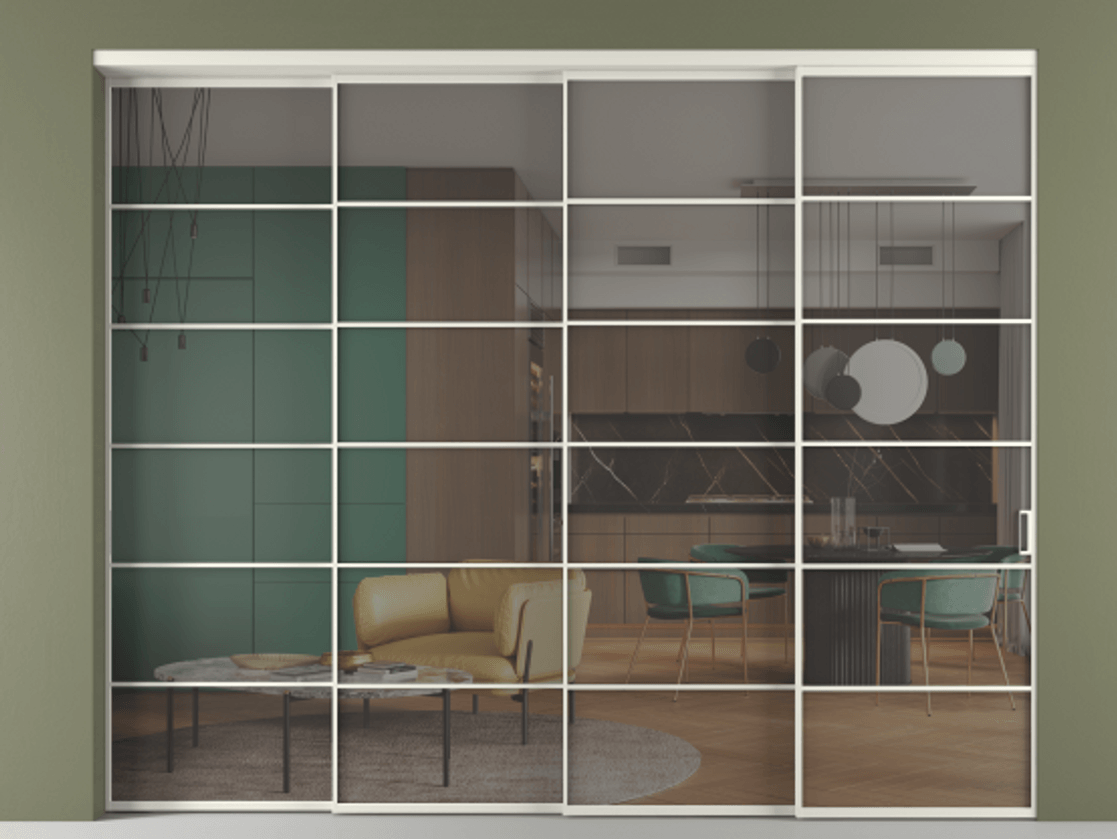 Перегородка Formato внутри проёма телескопик синхро-3 #VENDORCODE# #FURNISH# #GLASS# Цена #PRICE# #CURRENCY# | Volhovec