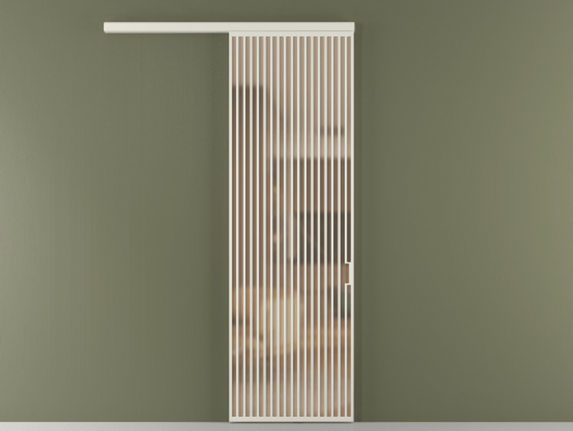 Перегородка Formato вдоль стены 1 створка АЛПР 040.06 Алюминий Белый Сатинированное оранжевое стекло, триплекс Цена 257040 сом  | Volhovec