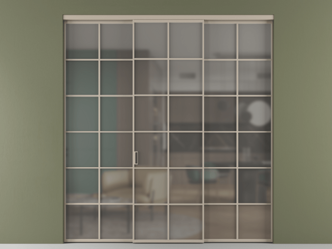 Перегородка Формато внутри проёма 3 створки АЛПР 040.05 Алюминий бисквитный Сатинированное серое стекло, триплекс. Цена 371030 сом 1. Полотно 3 шт. (800/2100 мм)
2. Комплект установки раздвижной системы
3. Базовый комплект фурнитуры
4.Ручка Рондо. Фабрика дверей Волховец 8 (800) 551 43 19 Перегородка Формато внутри проёма 3 створки АЛПР 040.05 Алюминий бисквитный Сатинированное серое стекло, триплекс Цена 371030 сом | Volhovec