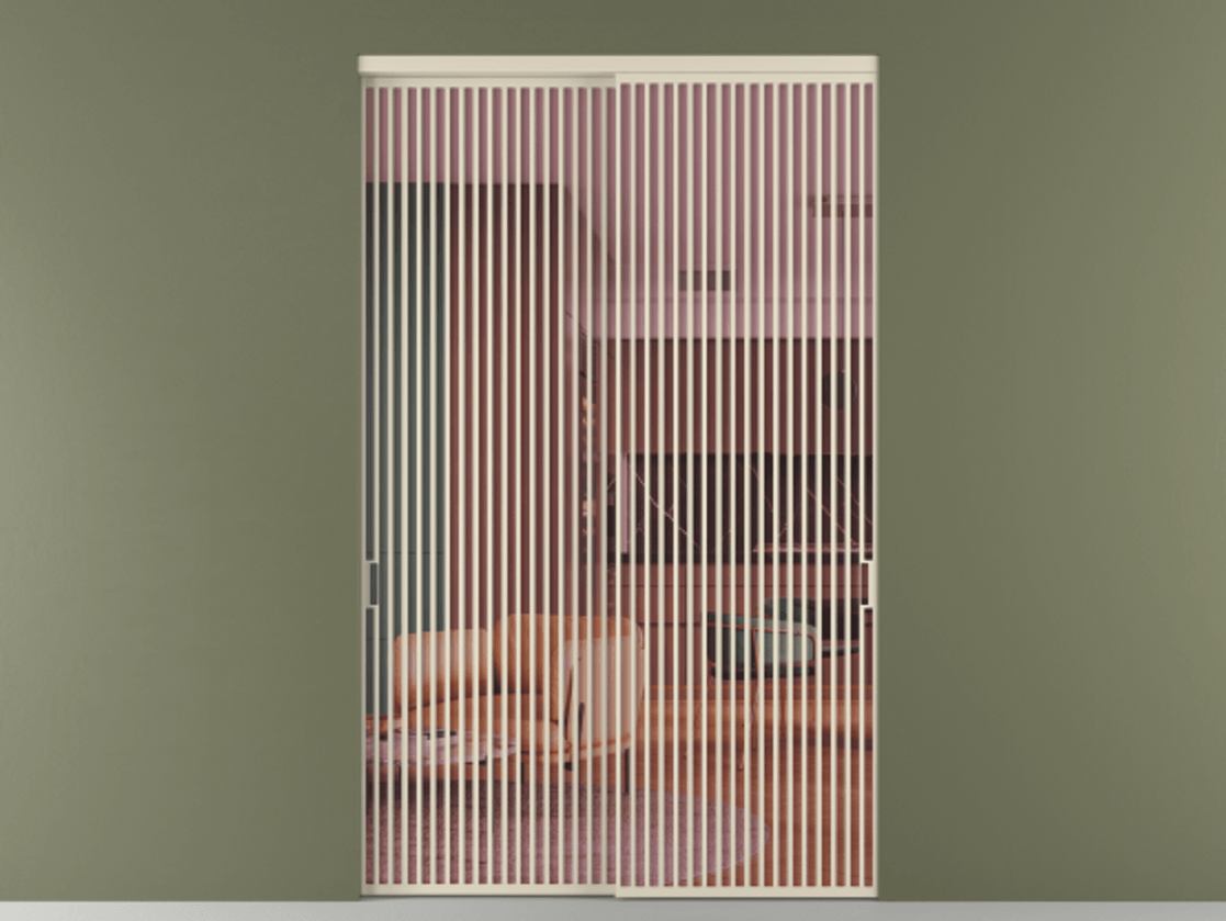 Перегородка Formato внутри проёма 2 створки АЛПР 040.06 Алюминий бежево-серый Прозрачное розовое стекло, триплекс Цена 857670.8 сом  | Volhovec