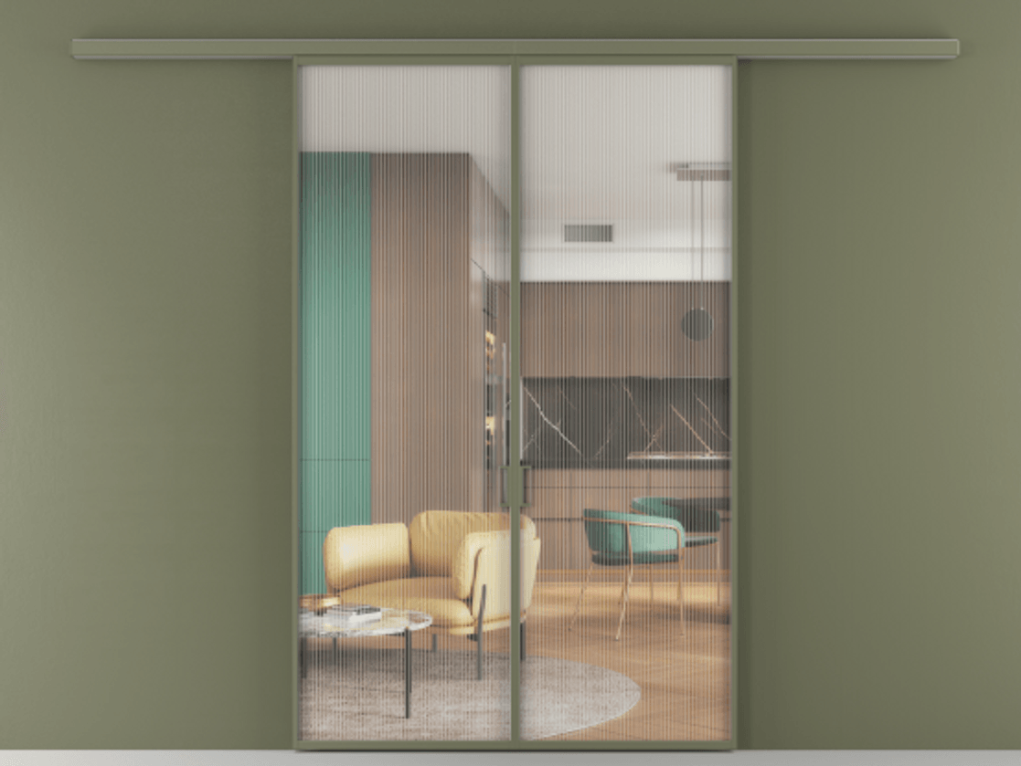 Перегородка Formato вдоль стены 2 створки АЛПР 040.01 Алюминий оливковый тёмный Рифлёное стекло "Moru", триплекс. Цена 346820 сом 1. Полотно 2 шт. (800/2100 мм)
2. Комплект установки раздвижной системы
3. Базовый комплект фурнитуры
4.Ручка RONDO
. Фабрика дверей Волховец 8 (800) 551 43 19 Перегородка Formato вдоль стены 2 створки АЛПР 040.01 Алюминий оливковый тёмный Рифлёное стекло "Moru", триплекс Цена 346820 сом | Volhovec