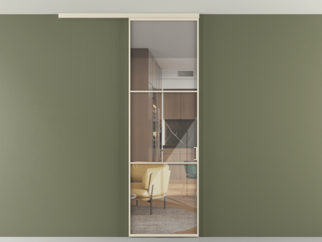 Перегородка Формато вдоль стены на потолок 1 створка АЛПР 040.03 Алюминий бежево-серый Рефлективное прозрачное стекло "Стопсол", калёное. Цена 182740 сом 1. Полотно 2 шт. (800/2100 мм)
2. Комплект установки раздвижной системы
3. Базовый комплект фурнитуры
4.Ручка Рондо. Фабрика дверей Волховец 8 (800) 551 43 19 Перегородка Формато вдоль стены на потолок 1 створка АЛПР 040.03 Алюминий бежево-серый Рефлективное прозрачное стекло "Стопсол", калёное Цена 182740 сом | Volhovec