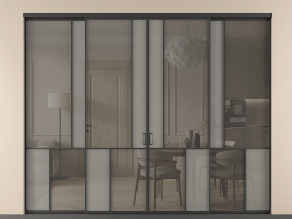 Перегородка Mosaic внутри проема четырёхстворчатая #VENDORCODE# #FURNISH# #GLASS# Цена #PRICE# #CURRENCY# | Volhovec