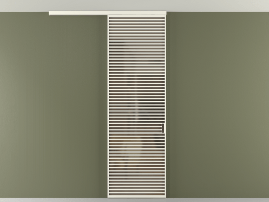 Перегородка Формато вдоль стены на потолок 1 створка АЛПР 040.07 Алюминий жемчужный Сатинированное бронзовое стекло, триплекс Цена 272600 сом | Volhovec