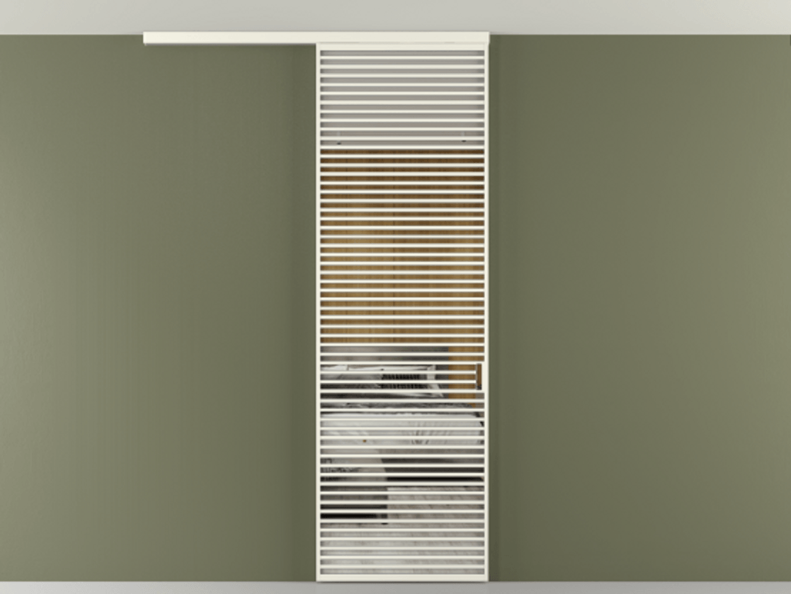 Перегородка Формато вдоль стены на потолок 1 створка АЛПР 040.07 Алюминий жемчужный Двустороннее зеркало, триплекс , триплекс 6 мм Цена 272600 сом | Volhovec