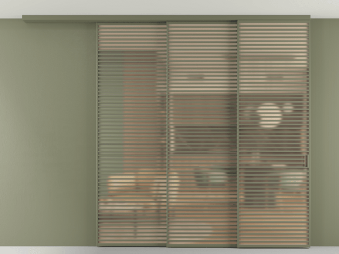 Перегородка Formato вдоль стены на потолок 3 створки с синхронным механизмом АЛПР 040.07 Алюминий оливковый тёмный Сатинированное оранжевое стекло, триплекс. Цена 912220 сом 1. Полотно 2 шт. (800/2100 мм)
2. Комплект установки раздвижной системы
3. Базовый комплект фурнитуры
4.Ручка RONDO
. Фабрика дверей Волховец 8 (800) 551 43 19 Перегородка Formato вдоль стены на потолок 3 створки с синхронным механизмом АЛПР 040.07 Алюминий оливковый тёмный Сатинированное оранжевое стекло, триплекс Цена 912220 сом | Volhovec