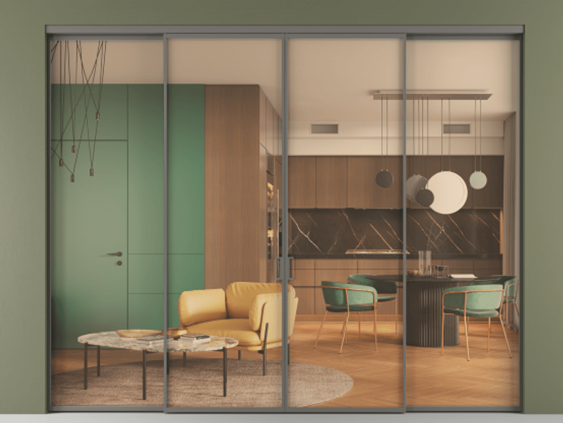 Перегородка Formato внутри проёма 4 створки АЛПР 040.01 Алюминий классический серый Прозрачное оранжевое стекло, триплекс. Цена 465690 сом 1. Полотно 4 шт. (800/2100 мм)
2. Комплект установки раздвижной системы
3. Базовый комплект фурнитуры
4.Ручка RONDO. Фабрика дверей Волховец 8 (800) 551 43 19 Перегородка Formato внутри проёма 4 створки АЛПР 040.01 Алюминий классический серый Прозрачное оранжевое стекло, триплекс Цена 465690 сом | Volhovec