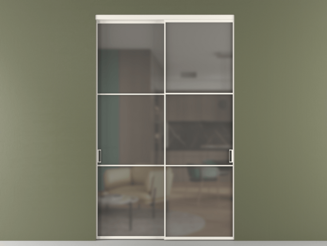 Перегородка Formato внутри проёма 2 створки АЛПР 040.03 Алюминий пудровый белый Сатинированное серое стекло, триплекс. Цена 673110 сом 1. Полотно 2 шт. (800/2100 мм)
2. Комплект установки раздвижной системы
3. Базовый комплект фурнитуры
4.Ручка RONDO. Фабрика дверей Волховец 8 (800) 551 43 19 Перегородка Formato внутри проёма 2 створки АЛПР 040.03 Алюминий пудровый белый Сатинированное серое стекло, триплекс Цена 673110 сом | Volhovec