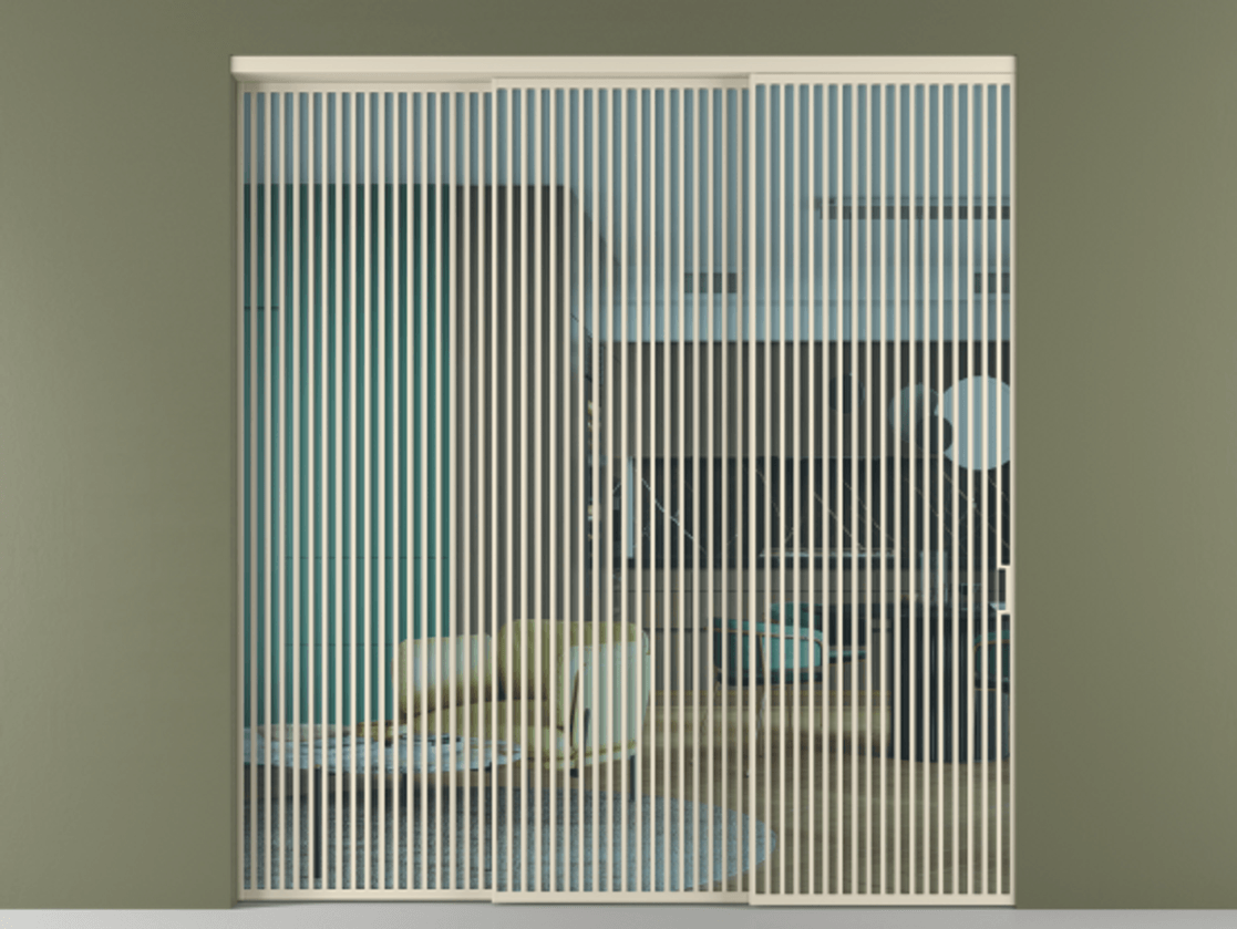 Перегородка Формато внутри проёма 3 створки с синхронным механизмом АЛПР 040.06 Алюминий бежево-серый Прозрачное голубое стекло, триплекс Цена 844100 сом  | Volhovec