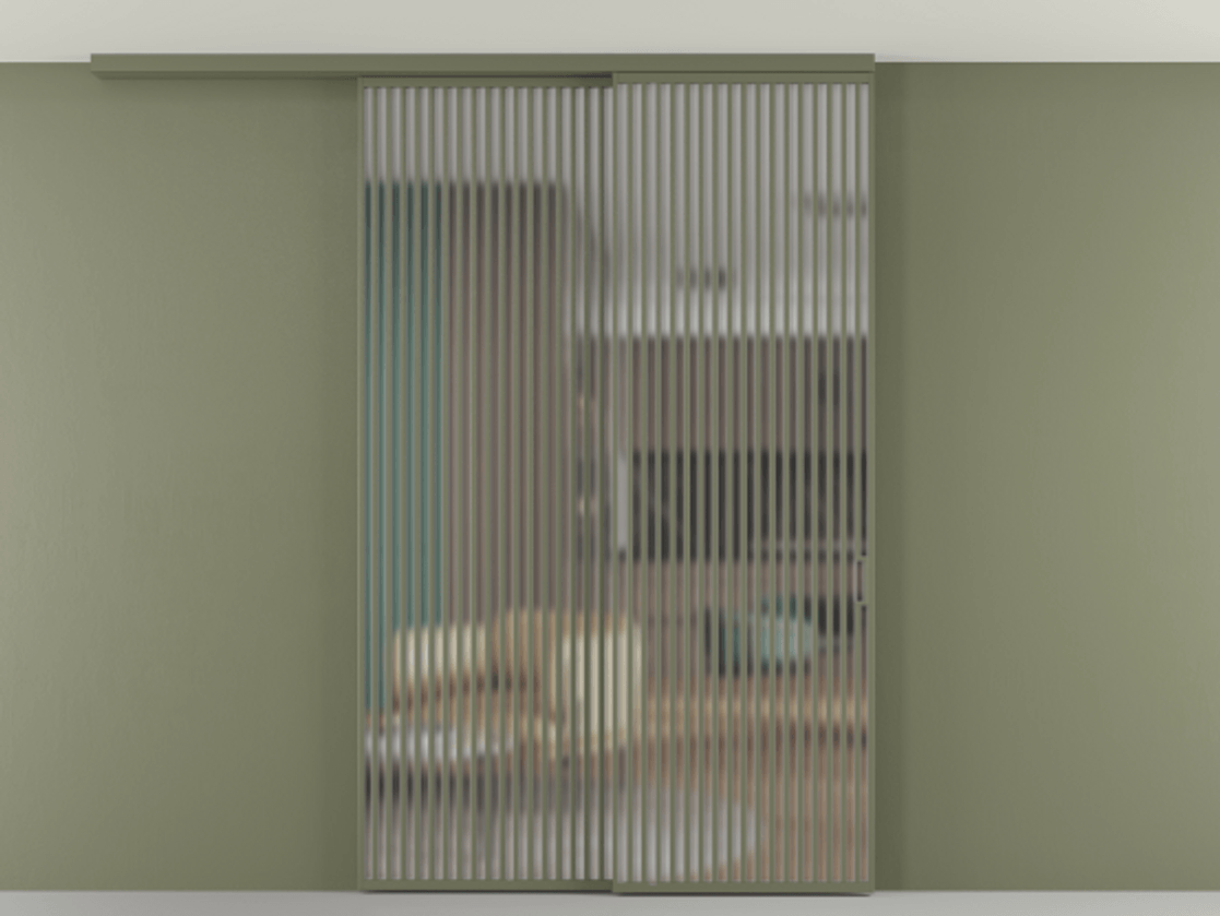 Перегородка Формато вдоль стены на потолок 2 створки с синхронным механизмом АЛПР 040.06 Алюминий оливковый тёмный Сатинированное стекло "Мателюкс Кристал Вижн", калёное, матовое, каленое 6 мм. Цена 674501 сом 1. Полотно 2 шт. (800/2100 мм)
2. Комплект установки раздвижной системы
3. Базовый комплект фурнитуры
4.Ручка Рондо. Фабрика дверей Волховец 8 (800) 551 43 19 Перегородка Формато вдоль стены на потолок 2 створки с синхронным механизмом АЛПР 040.06 Алюминий оливковый тёмный Сатинированное стекло "Мателюкс Кристал Вижн", калёное, матовое, каленое 6 мм Цена 674501 сом | Volhovec