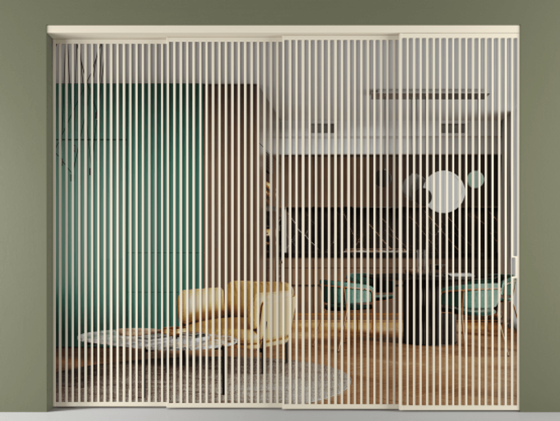 Перегородка Формато внутри проёма 4 створки с синхронным механизмом АЛПР 040.06 Алюминий бежево-серый Прозрачное стекло "Кристал Вижн", калёное. Цена 1169050 сом 1. Полотно 4 шт. (800/2100 мм)
2. Комплект установки раздвижной системы
3. Базовый комплект фурнитуры
4. Комплект фурнитуры телескопик синхро-3
5. Ручка Рондо. Фабрика дверей Волховец 8 (800) 551 43 19 Перегородка Формато внутри проёма 4 створки с синхронным механизмом АЛПР 040.06 Алюминий бежево-серый Прозрачное стекло "Кристал Вижн", калёное Цена 1169050 сом | Volhovec