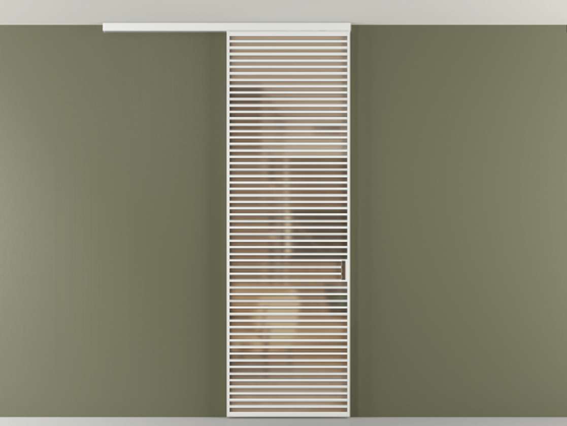 Перегородка Формато вдоль стены на потолок 1 створка АЛПР 040.07 Алюминий белоснежный Сатинированное оранжевое стекло, триплекс Цена 258740 сом | Volhovec