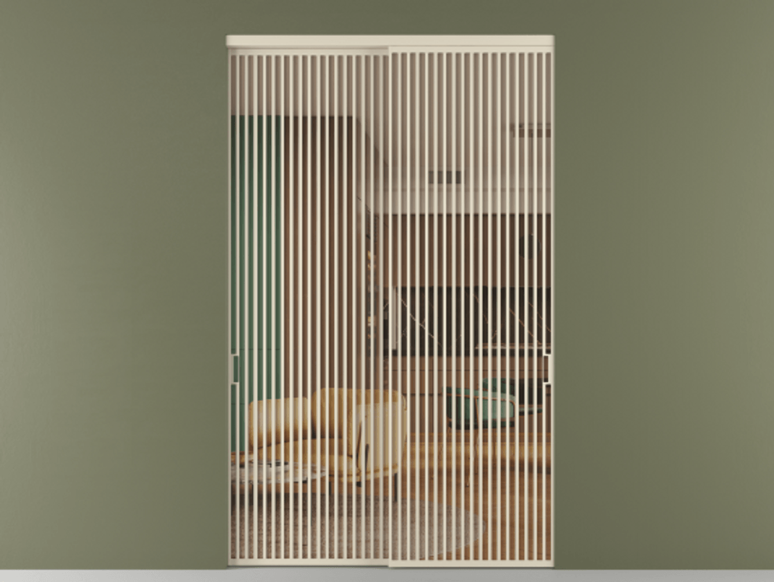 Перегородка Formato внутри проёма 2 створки АЛПР 040.06 Алюминий бежево-серый Прозрачное оранжевое стекло, триплекс Цена 958480 сом  | Volhovec