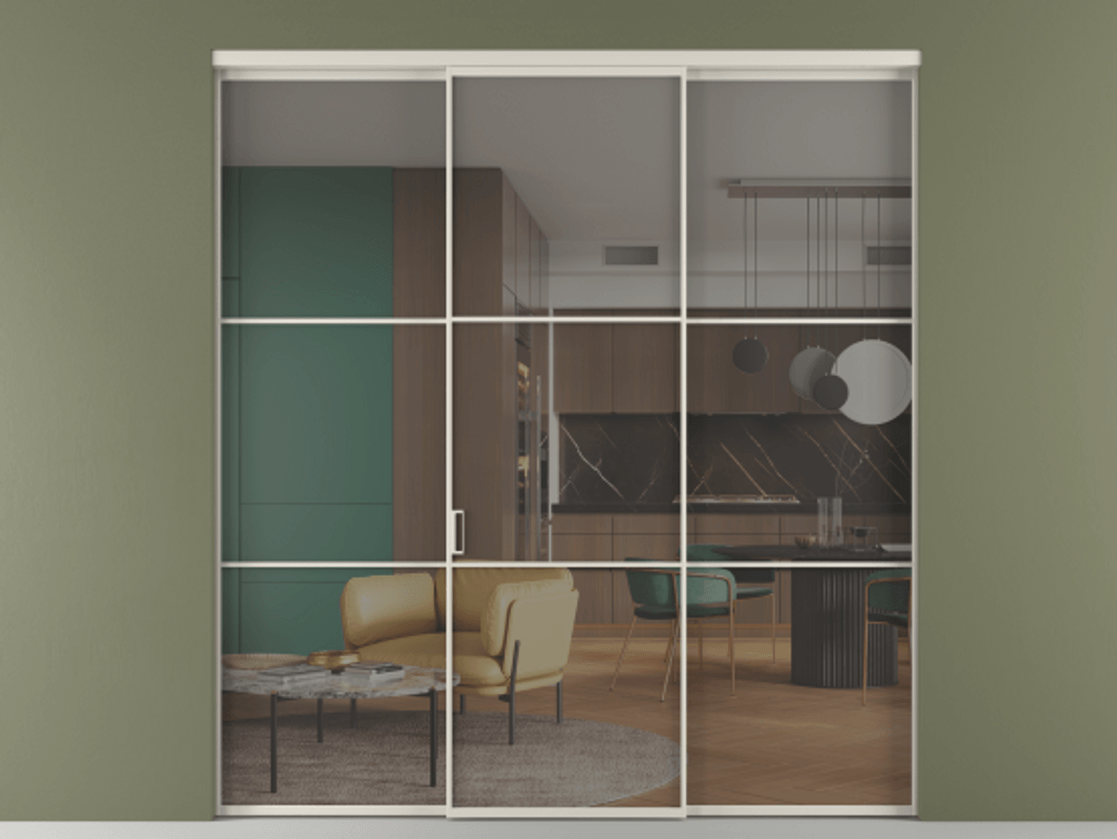 Перегородка Формато внутри проёма 3 створки АЛПР 040.03 Алюминий облачно-серый Прозрачное серое стекло, триплекс. Цена 345470 сом 1. Полотно 3 шт. (800/2100 мм)
2. Комплект установки раздвижной системы
3. Базовый комплект фурнитуры
4.Ручка Рондо. Фабрика дверей Волховец 8 (800) 551 43 19 Перегородка Формато внутри проёма 3 створки АЛПР 040.03 Алюминий облачно-серый Прозрачное серое стекло, триплекс Цена 345470 сом | Volhovec