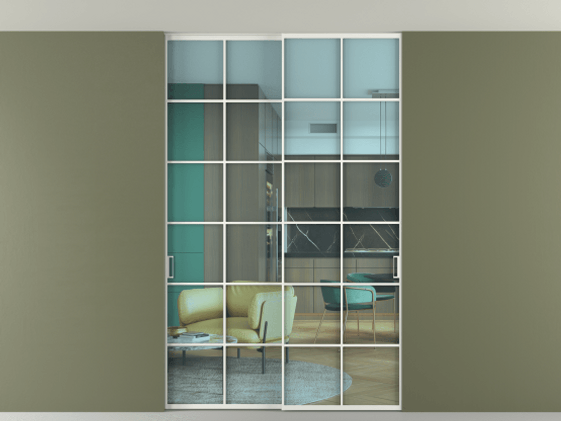 Перегородка Formato внутри проёма скрытое крепление в потолок 2 створки АЛПР 040.05 Алюминий светло-серый Прозрачное голубое стекло, триплекс. Цена 446530 сом 1. Полотно 2 шт. (800/2100 мм)
2. Комплект установки раздвижной системы
3. Базовый комплект фурнитуры
4. Ручка RONDO. Фабрика дверей Волховец 8 (800) 551 43 19 Перегородка Formato внутри проёма скрытое крепление в потолок 2 створки АЛПР 040.05 Алюминий светло-серый Прозрачное голубое стекло, триплекс Цена 446530 сом | Volhovec