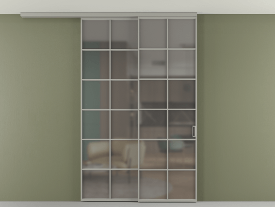 Перегородка Формато вдоль стены на потолок 2 створки с синхронным механизмом АЛПР 040.05 Алюминий нейтральный серый Сатинированное серое стекло, триплекс. Цена 424720 сом 1. Полотно 2 шт. (800/2100 мм)
2. Комплект установки раздвижной системы
3. Базовый комплект фурнитуры
4.Ручка Рондо. Фабрика дверей Волховец 8 (800) 551 43 19 Перегородка Формато вдоль стены на потолок 2 створки с синхронным механизмом АЛПР 040.05 Алюминий нейтральный серый Сатинированное серое стекло, триплекс Цена 424720 сом | Volhovec