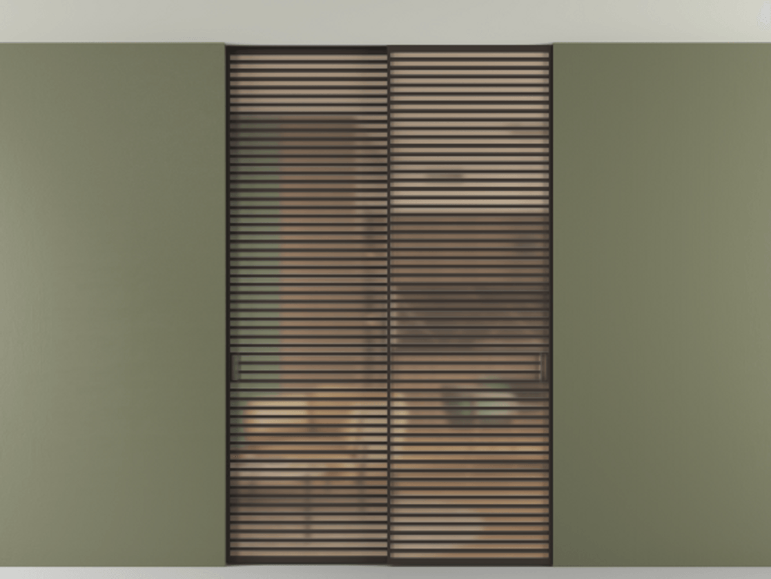 Перегородка Formato внутри проёма скрытое крепление в потолок 2 створки АЛПР 040.07 Алюминий антрацит Сатинированное оранжевое стекло, триплекс Цена 596840 сом | Volhovec