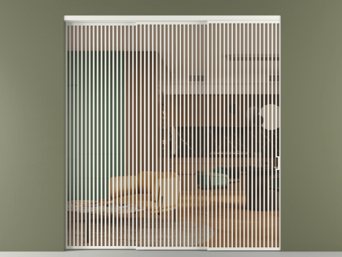 Перегородка Формато внутри проёма 3 створки с синхронным механизмом АЛПР 040.06 Алюминий светло-серый Прозрачное оранжевое стекло, триплекс Цена 844100 сом  | Volhovec