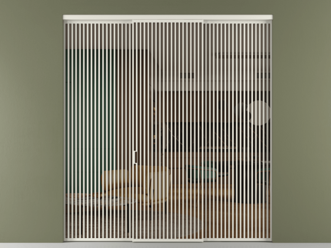 Перегородка Формато внутри проёма 3 створки АЛПР 040.06 Алюминий Белый Прозрачное бронзовое стекло, триплекс Цена 637580 сом | Volhovec