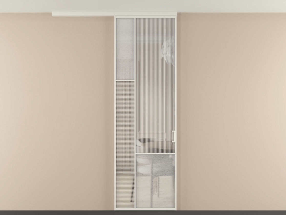 Перегородка Mosaic вдоль стены на потолок одностворчатая #VENDORCODE# #FURNISH# #GLASS# Цена #PRICE# #CURRENCY# | Volhovec