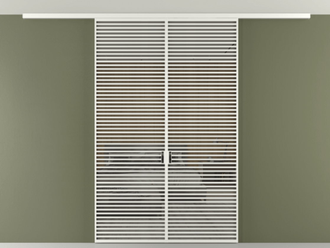 Перегородка Формато вдоль стены на потолок 2 створки АЛПР 040.07 Алюминий светло-серый Рефлективное серое стекло "Стопсол", калёное Цена 669060 сом | Volhovec