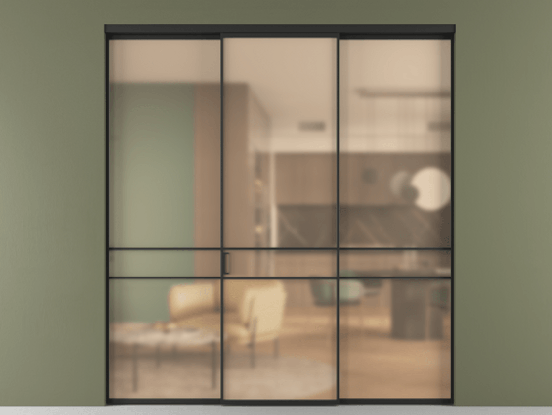 Перегородка Formato внутри проема трёхстворчатая #VENDORCODE# #FURNISH# #GLASS# Цена #PRICE# #CURRENCY# | Volhovec