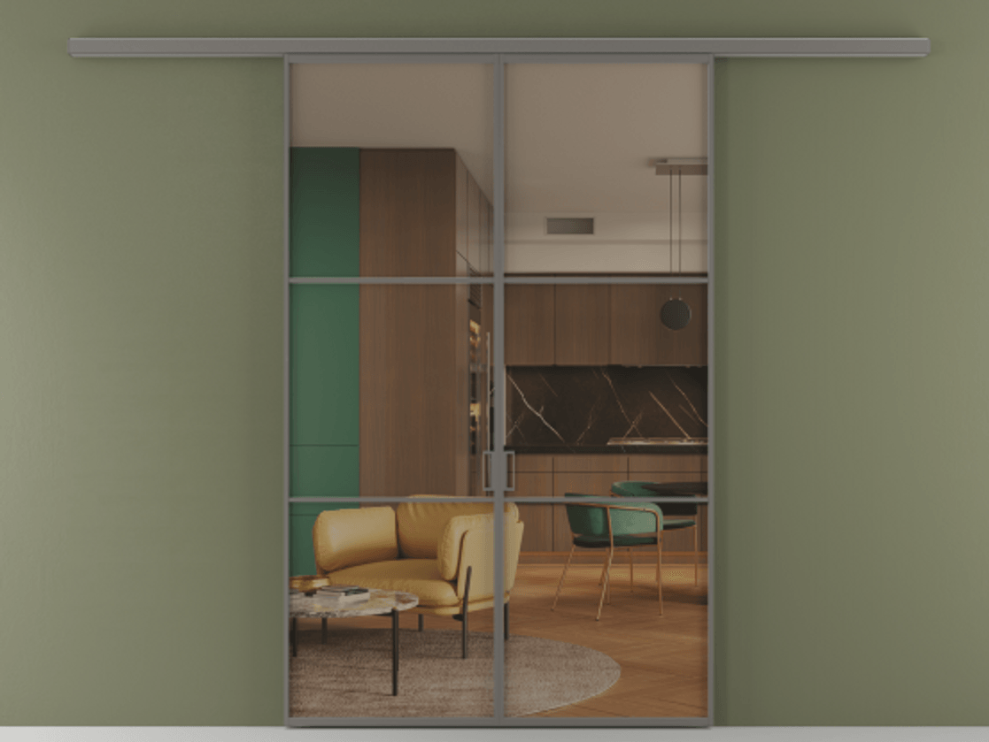 Перегородка Formato вдоль стены 2 створки АЛПР 040.03 Алюминий классический серый Прозрачное бронзовое стекло, триплекс. Цена 339250 сом 1. Полотно 2 шт. (800/2100 мм)
2. Комплект установки раздвижной системы
3. Базовый комплект фурнитуры
4.Ручка RONDO
. Фабрика дверей Волховец 8 (800) 551 43 19 Перегородка Formato вдоль стены 2 створки АЛПР 040.03 Алюминий классический серый Прозрачное бронзовое стекло, триплекс Цена 339250 сом | Volhovec