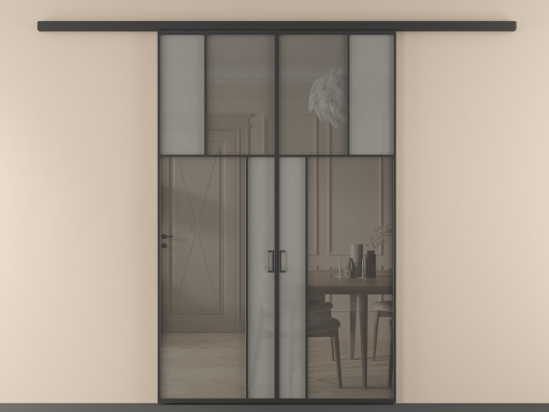 Перегородка Mosaic вдоль стены двустворчатая #VENDORCODE# #FURNISH# #GLASS# Цена #PRICE# #CURRENCY# | Volhovec