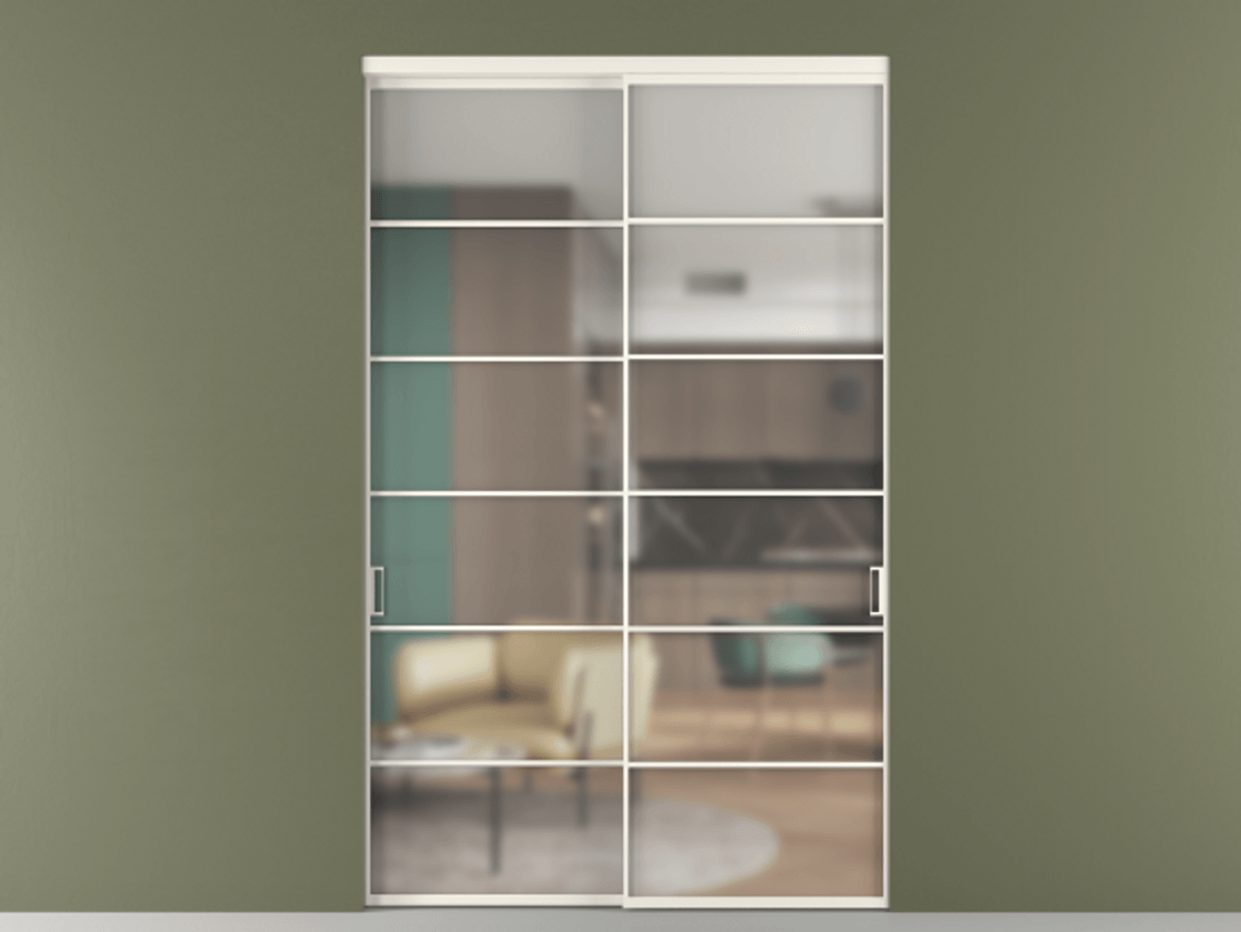 Перегородка Формато внутри проёма 2 створки АЛПР 040.04 Алюминий пудровый белый Сатинированное стекло "Мателюкс Кристал Вижн", калёное, матовое, каленое 6 мм. Цена 100261700 so'm 1. Полотно 2 шт. (800/2100 мм)
2. Комплект установки раздвижной системы
3. Базовый комплект фурнитуры
4.Ручка Рондо. Фабрика дверей Волховец 8 (800) 551 43 19 Перегородка Формато внутри проёма 2 створки АЛПР 040.04 Алюминий пудровый белый Сатинированное стекло "Мателюкс Кристал Вижн", калёное, матовое, каленое 6 мм Цена 100261700 so'm | Volhovec