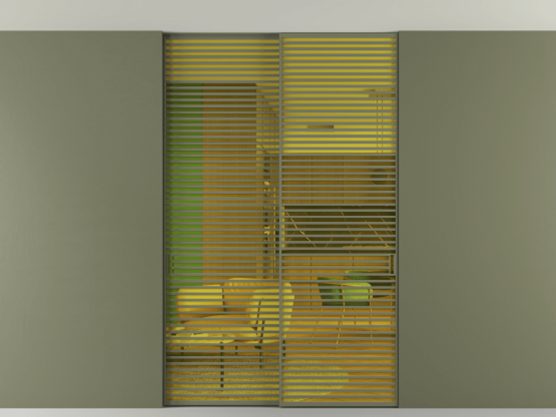 Перегородка Formato внутри проёма скрытое крепление в потолок 2 створки АЛПР 040.07 Алюминий оливковый тёмный Прозрачное жёлтое стекло, триплекс. Цена 624560 сом 1. Полотно 2 шт. (800/2100 мм)
2. Комплект установки раздвижной системы
3. Базовый комплект фурнитуры
4. Ручка RONDO. Фабрика дверей Волховец 8 (800) 551 43 19 Перегородка Formato внутри проёма скрытое крепление в потолок 2 створки АЛПР 040.07 Алюминий оливковый тёмный Прозрачное жёлтое стекло, триплекс Цена 624560 сом | Volhovec