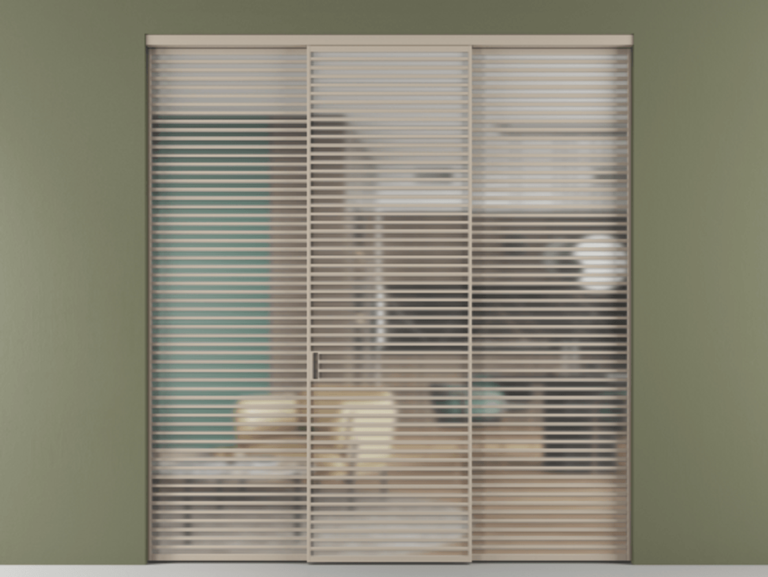 Перегородка Formato внутри проёма 3 створки АЛПР 040.07 Алюминий бисквитный Сатинированное стекло "Matelux Crystal Vision", калёное, матовое, каленое 6 мм. Цена 4124630 AMD 1. Полотно 3 шт. (800/2100 мм)
2. Комплект установки раздвижной системы
3. Базовый комплект фурнитуры
4.Ручка RONDO. Фабрика дверей Волховец 8 (800) 551 43 19 Перегородка Formato внутри проёма 3 створки АЛПР 040.07 Алюминий бисквитный Сатинированное стекло "Matelux Crystal Vision", калёное, матовое, каленое 6 мм Цена 4124630 AMD | Volhovec