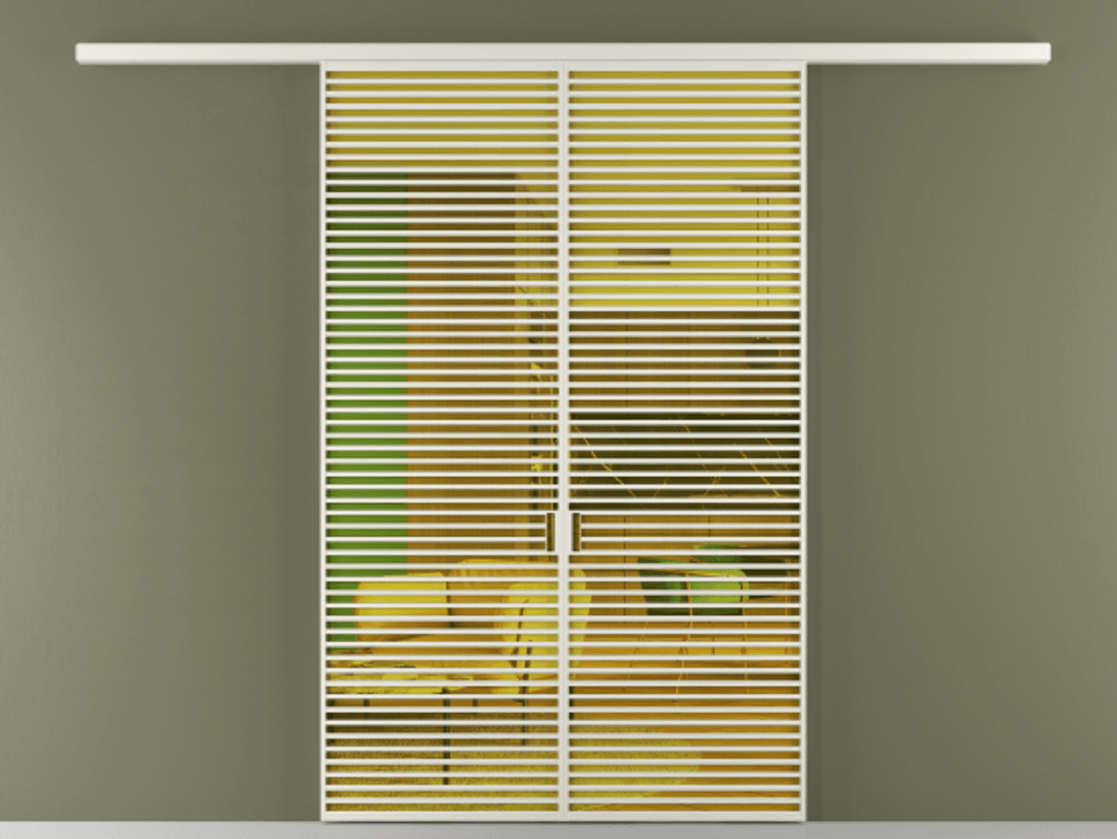 Перегородка Формато вдоль стены 2 створки АЛПР 040.07 Алюминий Белый Прозрачное жёлтое стекло, триплекс Цена 477420 сом | Volhovec