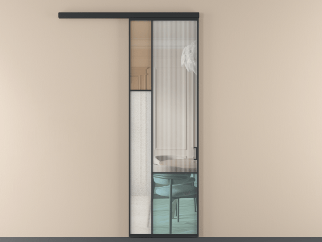 Перегородка Mosaic вдоль стены 1 створка АЛПР 041.13 Алюминий Черный Комбинация стекол Группы 1 и Группы 3. Скрытый короб ЧЕР Цена 7200 AZE . Фабрика дверей Волховец 8 (800) 551 43 19 Перегородка Mosaic вдоль стены 1 створка АЛПР 041.13 Алюминий Черный Комбинация стекол Группы 1 и Группы 3 Цена 7200 AZE | Volhovec