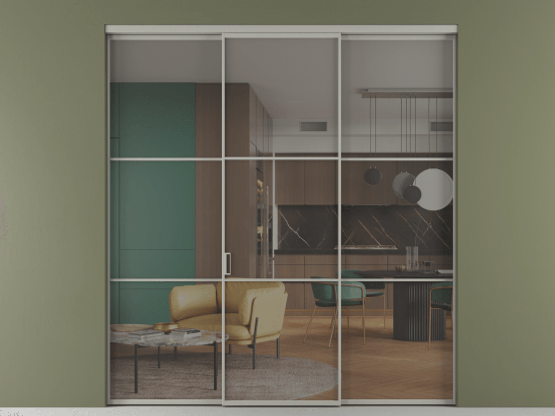 Перегородка Формато внутри проёма 3 створки АЛПР 040.03 Алюминий нейтральный серый Прозрачное серое стекло, триплекс. Цена 1600180 AMD 1. Полотно 3 шт. (800/2100 мм)
2. Комплект установки раздвижной системы
3. Базовый комплект фурнитуры
4.Ручка Рондо. Фабрика дверей Волховец 8 (800) 551 43 19 Перегородка Формато внутри проёма 3 створки АЛПР 040.03 Алюминий нейтральный серый Прозрачное серое стекло, триплекс Цена 1600180 AMD | Volhovec