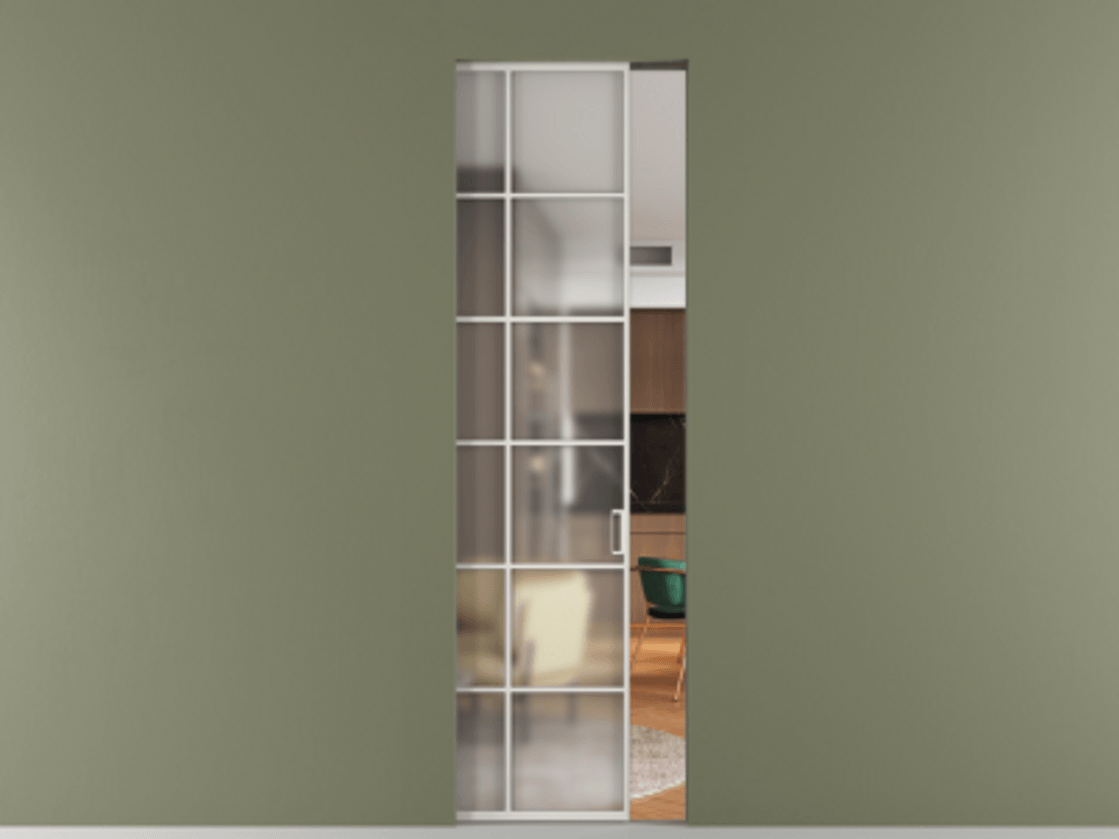 Перегородка Формато скрытый пенал 1 створка АЛПР 040.05 Алюминий Белый Сатинированное стекло "Мателюкс Кристал Вижн", калёное, матовое, каленое 6 мм. Цена 239980 сом . Фабрика дверей Волховец 8 (800) 551 43 19 Перегородка Формато скрытый пенал 1 створка АЛПР 040.05 Алюминий Белый Сатинированное стекло "Мателюкс Кристал Вижн", калёное, матовое, каленое 6 мм Цена 239980 сом | Volhovec